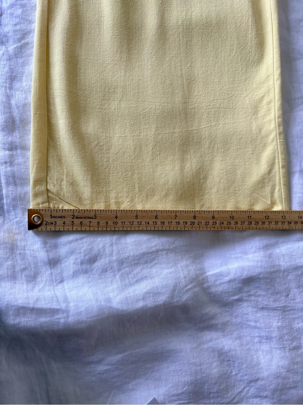 Sienna Sky Yellow Linen Blend Wide Leg Pants M Pull On Coastal Resort NWOT - Picture 5 of 13